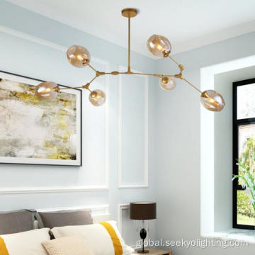 Modern Glass Pendant Light Nordic Blow Glass Pendant Lamp Modern Restaurant Chandelier Factory